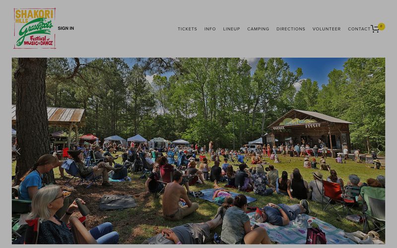 Shakori Hills GrassRoots website screenshot
